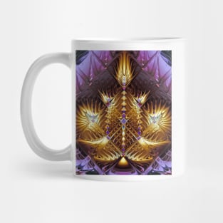 Purple and Gold Ornate Pattern Mug